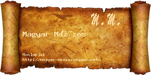 Magyar Mózes névjegykártya