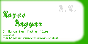 mozes magyar business card